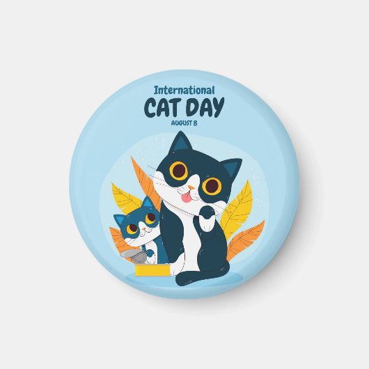 Aimant Journée internationale du chat (Devant)