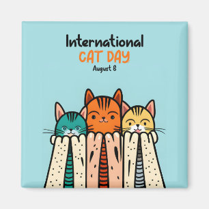 Aimant Journée internationale du chat