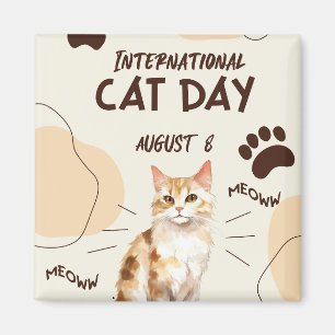 Aimant Journée internationale du chat