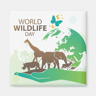 Aimant Journée mondiale de la faune