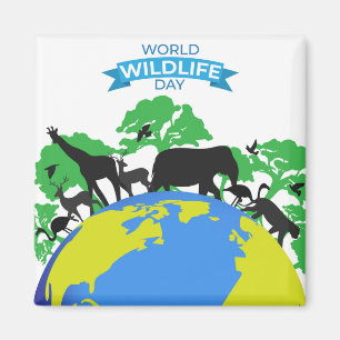 Aimant Journée mondiale de la faune