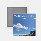 Aimant Journée mondiale de l'environnement (Recto/Verso)