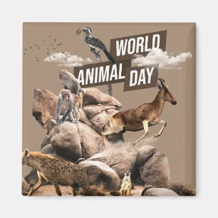 Aimant Journée mondiale des animaux