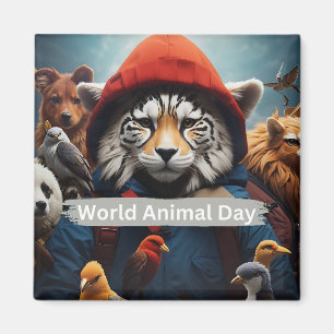 Aimant Journée mondiale des animaux
