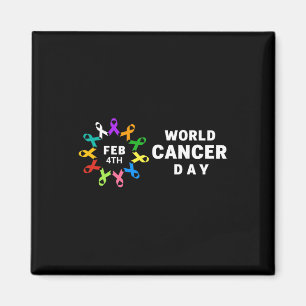Aimant Journée mondiale du cancer - Sensibilisation au ca