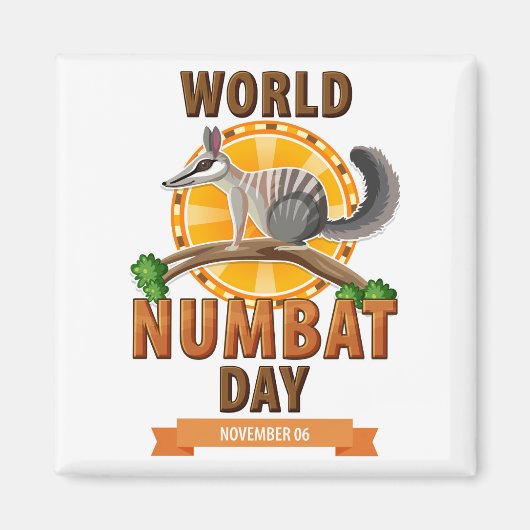 Aimant Journée Mondiale du Numbat (Devant)