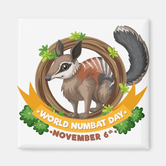 Aimant Journée Mondiale du Numbat (Devant)