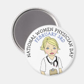 Aimant Journée nationale des femmes médecins 3 février (Recto/Verso)