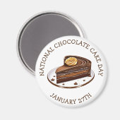 Aimant Journée nationale des gâteaux - 27 janvier (Recto/Verso)