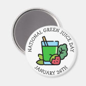 Aimant Journée nationale du jus vert - 26 janvier (Recto/Verso)