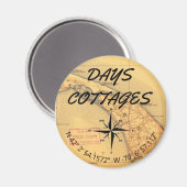 Aimant Jours Carte des chalets avec l'aimant Coordonnées (Recto/Verso)