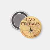 Aimant Jours Carte des chalets avec l'aimant Coordonnées (Recto/Verso)