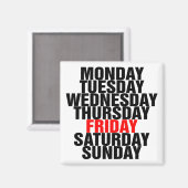 Aimant Jours de la semaine (Recto/Verso)
