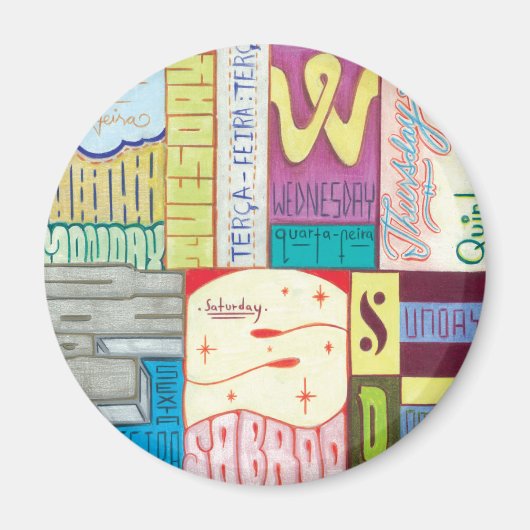 Aimant Jours de la semaine (Devant)