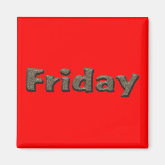 Aimant Jours de la semaine - Vendredi (Devant)