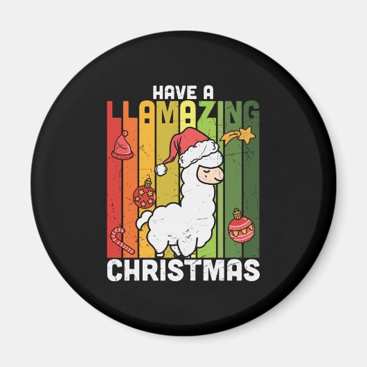 Aimant Jours de Noël Cute Llama Pun (Devant)