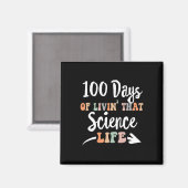 Aimant Jours De Science 100e Jour D'École Pour Enseigner  (Recto/Verso)
