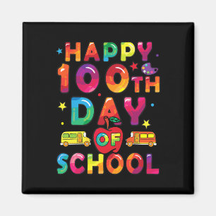 Aimant Jours D'École Garçons Filles Joyeux 100 Jours D'Éc
