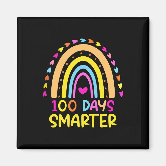 Aimant Jours Enseignant Smarter 100e Jour De L'École Rain (Devant)