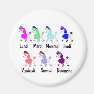 Aimant Jours français de la semaine