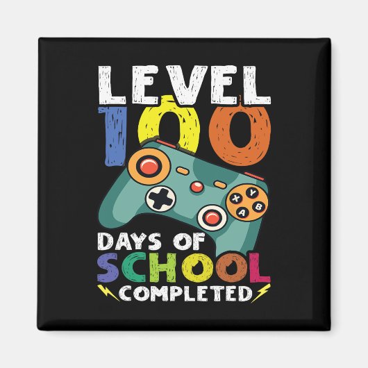 Aimant Jours Jeu vidéo de l'école Jeu 100e Jour Enseignan (Devant)