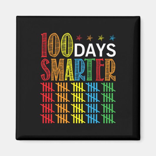 Aimant Jours Smarter Happy 100th Day Of School Student Te (Devant)