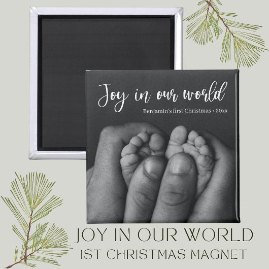Aimant "Joy in our world" Fêtes de Noël pour bébé