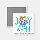 Aimant JOY TO THE WORLD Christmas (Recto/Verso)