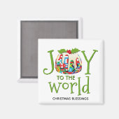 Aimant JOY TO THE WORLD Christmas (Recto/Verso)