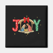 Aimant Joy To The World Jesus Christian Nativity Scence C (Devant)