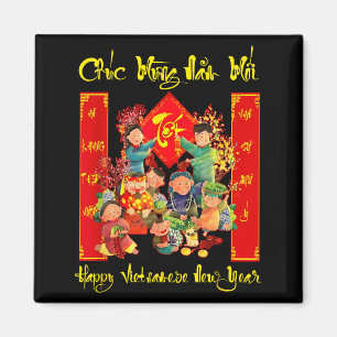 Aimant Joyeuse année nouvelle vietnamienne Chuc Mung Nam