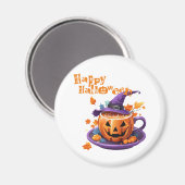 Aimant Joyeuse Coupe Jack-O-Lantern d'Halloween (Recto/Verso)