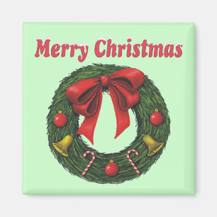 Aimant Joyeuse couronne de Noël
