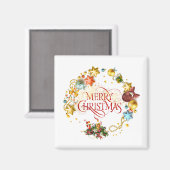 Aimant Joyeuse couronne de Noël (Recto/Verso)