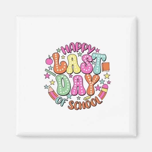 Aimant Joyeuse Dernière journée d'école (Devant)