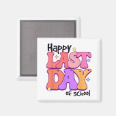 Aimant Joyeuse Dernière Journée D'École Pour Le Nom Des É (Recto/Verso)