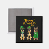 Aimant Joyeuse fête de la Saint-Patrick graphique de chie (Recto/Verso)