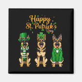 Aimant Joyeuse fête de la Saint-Patrick graphique de chie (Devant)