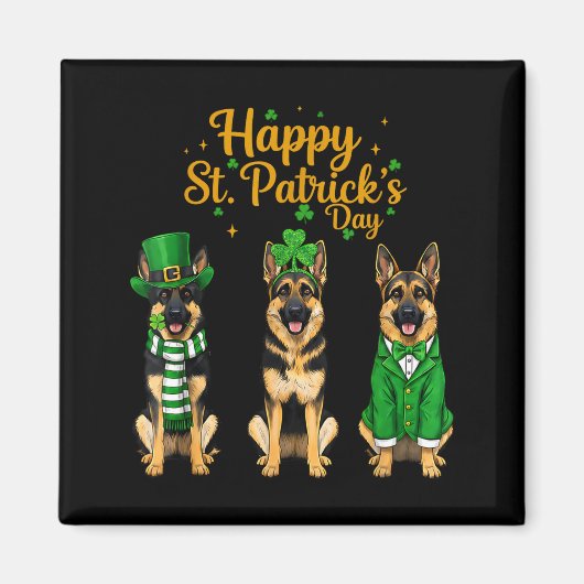 Aimant Joyeuse fête de la Saint-Patrick graphique de chie (Devant)