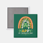 Aimant Joyeuse Fête de la Saint-Patrick Mignon Léopard Ar (Recto/Verso)