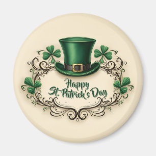 Aimant Joyeuse fête de la Saint-Patrick, modèle de trèfle