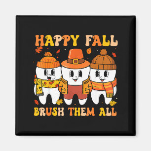 Aimant Joyeuse Fête de l'Automne à Tous les Dents de Bruh