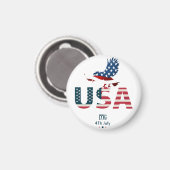 Aimant Joyeuse fête de l'indépendance 4 juillet (Recto/Verso)