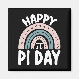 Aimant Joyeuse Fête de Pi Bohème Arc-en-ciel Mathématique