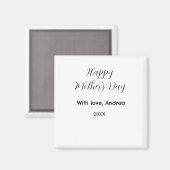 Aimant Joyeuse fête des mères nom date année avec amour s (Recto/Verso)