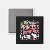 Aimant Joyeuse fête des mères princesse préférée appelle  (Recto/Verso)