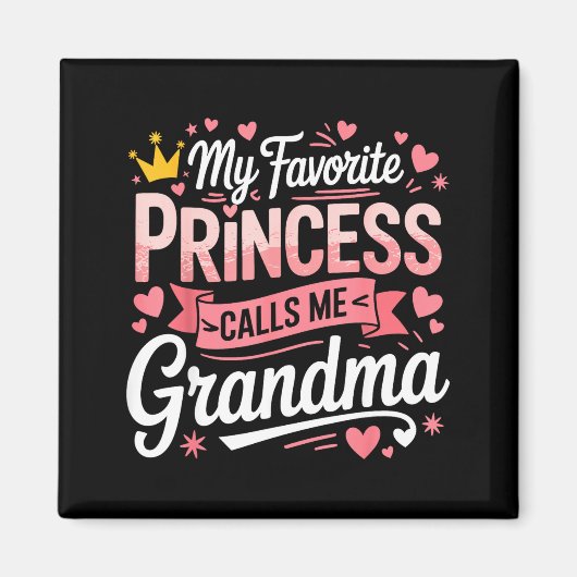 Aimant Joyeuse fête des mères princesse préférée appelle  (Devant)