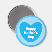 Aimant Joyeuse fête des mères Simple mignonne Ciel bleu c (Recto/Verso)