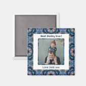 Aimant Joyeuse fête des pères Meilleur papa Papa Jamais B (Recto/Verso)