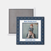 Aimant Joyeuse fête des pères Meilleur papa Papa Jamais B (Recto/Verso)